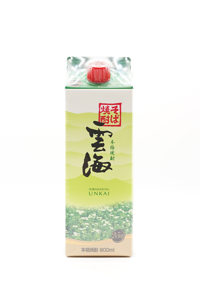 焼酎,雲海,そば,パック,900ml